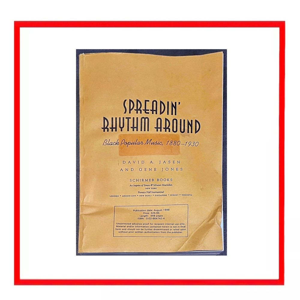Spreadin’ Rhythm Around🎶Black Popular Songwriters🎵1880-1930 Rare 1998 Proof PB