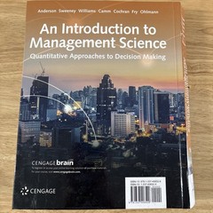 Introduction to Management Science : Quantitative Approach by David R. Anderson,