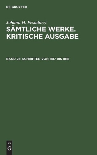 Schriften von 1817 bis 1818 (Hardback)