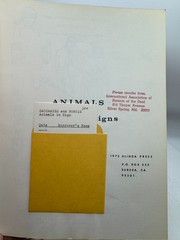 1973 Animals in Signs Deaf Learning Children Books 44 Pages Frank Caccamise
