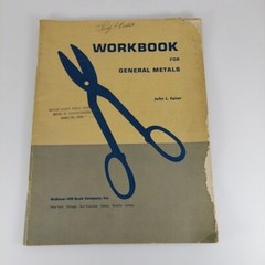 Workbook For General Metals Second Edition by John Feirer 1960 Illustrated PB