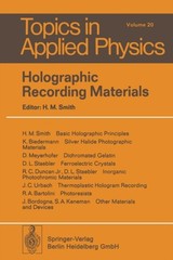 Smith – Holographic Recording Materials – New paperback or softback – X555z