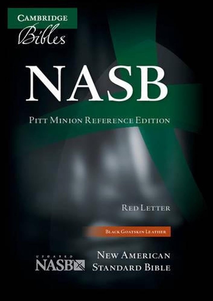 NASB Pitt Minion Reference Bible, Black Goatskin Leather, Red-letter Text, NS446