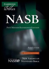 NASB Pitt Minion Reference Bible, Black Goatskin Leather, Red-letter Text, NS446