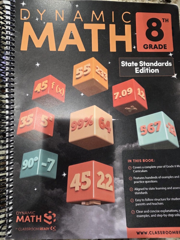 Dynamic Math 8th Grade State Standards Edition Workbook Spiralbound