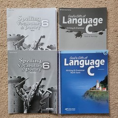 Abeka 6th Grade Language, History, Science, Health, Math, 19 Books