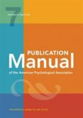 Publication Manual (Official) 7th Edition of the American Psychological…