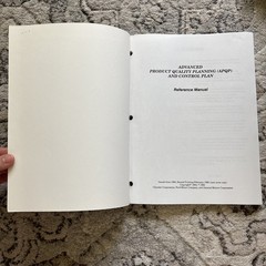 Advanced Product Quality Planning And Control Plan APQP Reference Manual