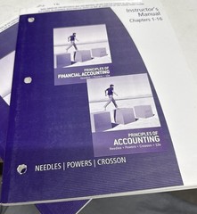 Principles of Accounting Susan V., Needles, Belverd E., Chapter 1-6&17-25