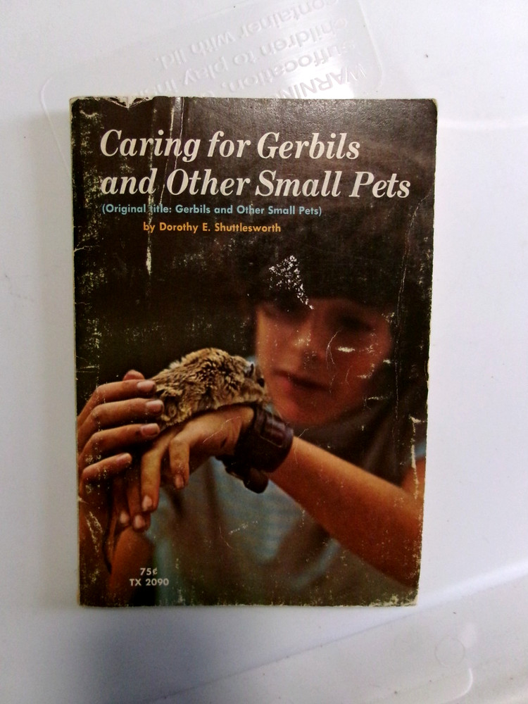 caring for gerbils and other small pets, scholastic book 1st print 1970