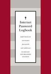 Internet Password Logbook (Red Leatherette): Keep track of usernames, passwords,