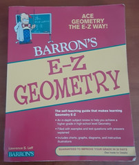 Barron’s E-Z Geometry by Lawrence Leff PB 2009 Easy Math Guide High School level