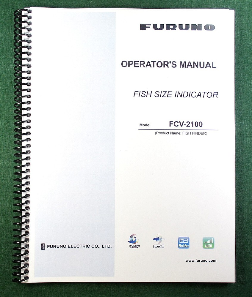 Furuno FCV-2100 Instruction Manual: Full Color 123 Pages & Protective Covers!