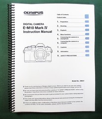 Olympus E-M10 MK IV Instruction Manual: 186 Pages & Protective Covers!