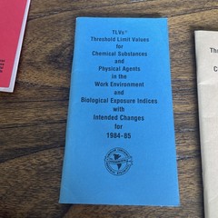 ACGIH Booklet Lot 10x Threshold Limit Values TLV BEIs 1982-1994 Vintage