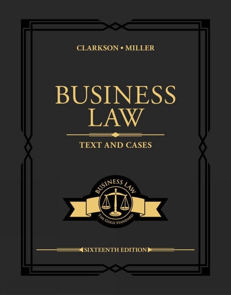 Business Law: Text and Cases by Kenneth Clarkson Hardcover Book