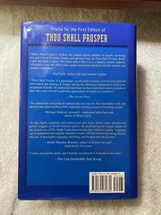 Thou Shall Prosper: Ten Commandments for Making Money by Lapin, Rabbi Daniel