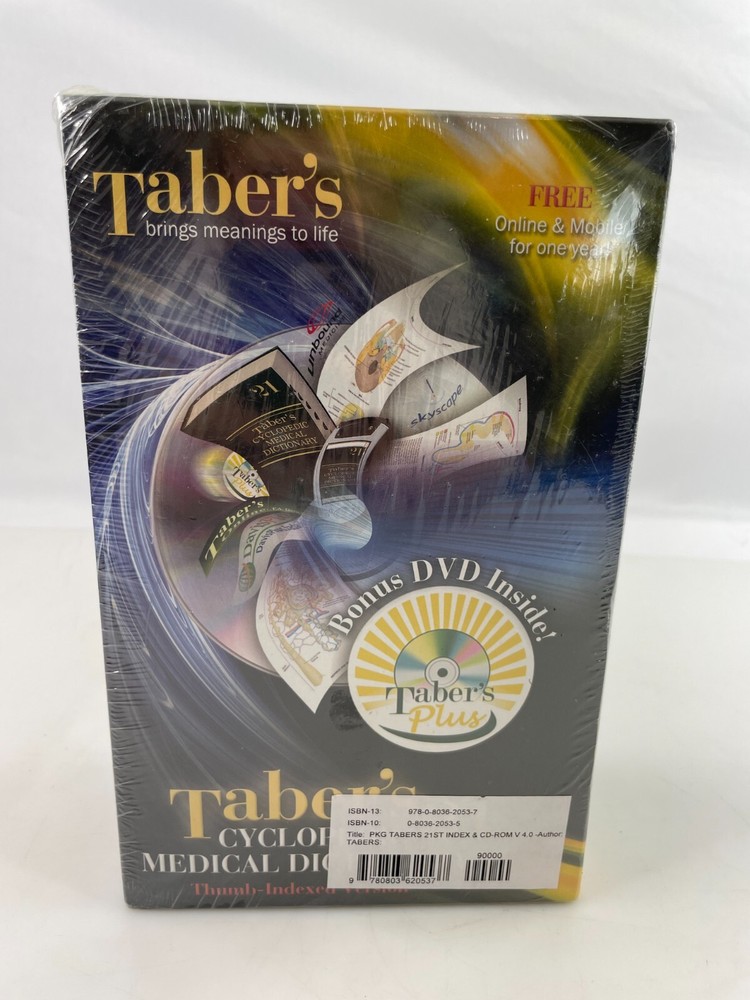 Taber’s Cyclopedic Medical Dictionary 21st Edition Hardcover Indexed Version New