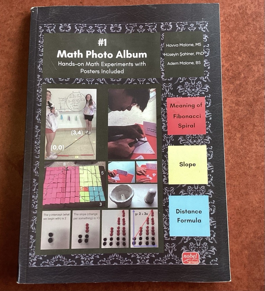 #1 Math Photo Album Book, Math Experiments, and 7 Posters Included in the Back