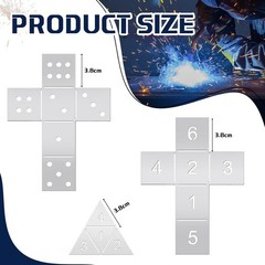 3 Pcs Welding Kit 1.5 Inch Welding Coupons Aluminum Plate for DIY Dice Practi…