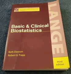 Basic and Clinical Biostatistics (Third Edition) by Susan White. -Paperback