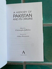 A HISTORY OF PAKISTAN AND ITS ORIGINS Christophe Jaffrelot Anthem HC DJ