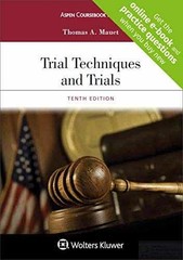 Trial Techniques and Trials + – Paperback, by Mauet Thomas A. – Very Good