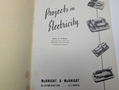 Vtg Teacher Copy Projects in Electricity Book Merle Collings Industrial Arts Lab