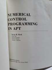 Numerical Control Programming in APT Irvin H Kral HC 1986 Prentice Hall