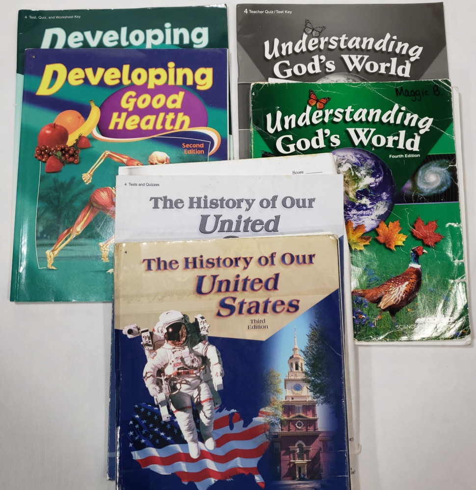 Abeka 4th Grade Lot 6 Books Student Textbooks Keys Homeschool History Science