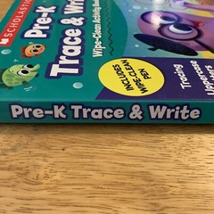 Scholastic Pre-K Trace and Write Wipe-Clean Activity Spiral Paperback Book