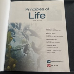 Principles of Life by Dave Hall, Richard W. Hill, Mary V. Price, Marta Laskowski
