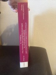 Complete Solutions Manual A First Course in Differential Equations, 2 In 1