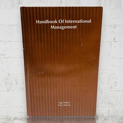 Handbook of International Management by Ingo Walter (English) Hardcover Book