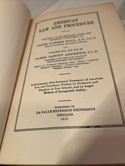 American Law and Procedure-Partnership, Private Corp., Pub Service Vol. 8 (1923)
