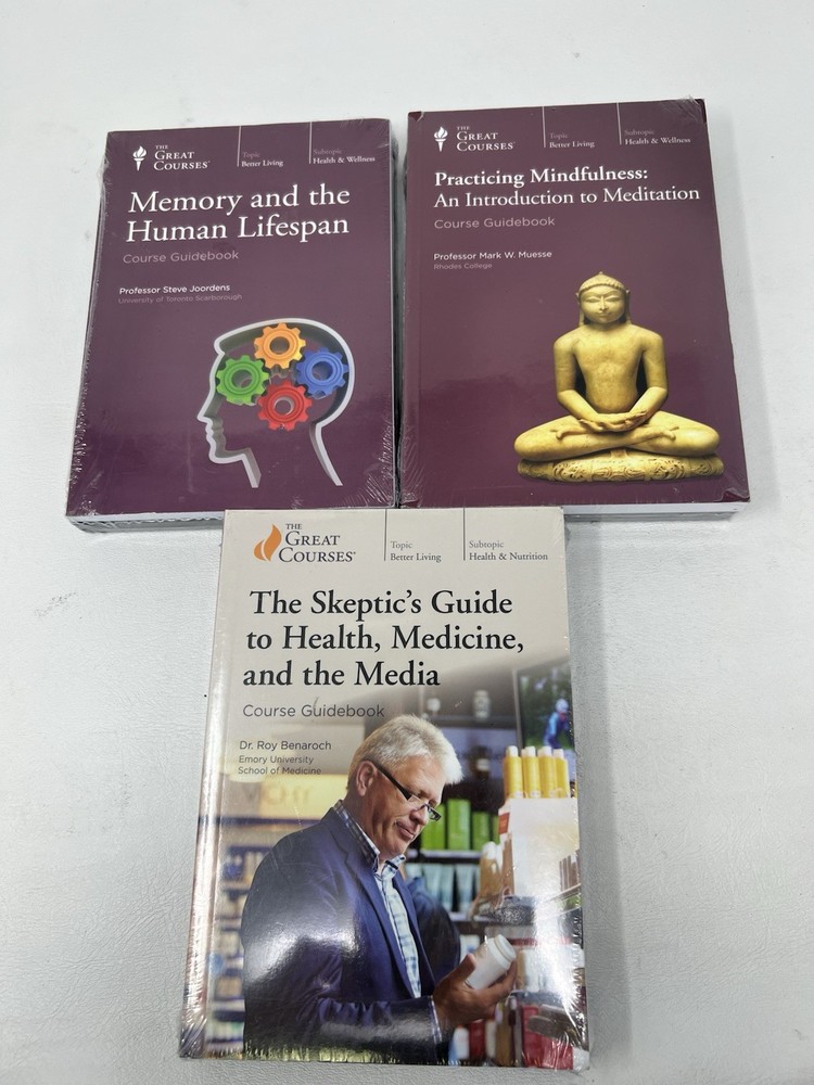 The Great Courses – better living health/nutrition/wellness LOT OF 3 new/sealed