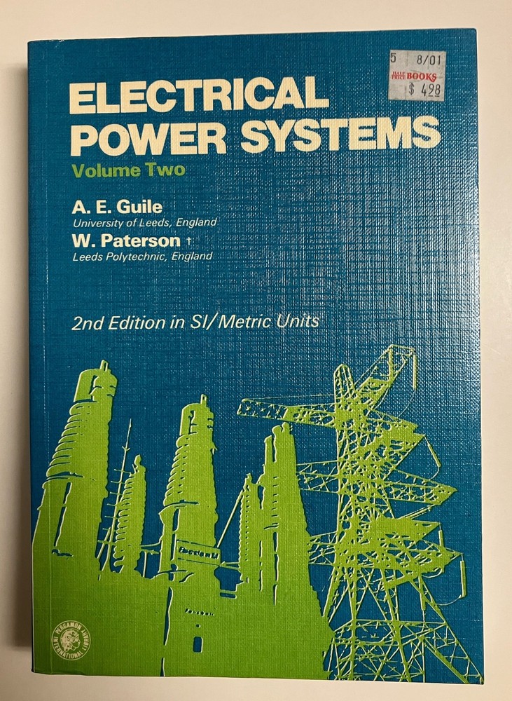 Electrical Power Systems Volume 2 by Guile & Paterson Paperback