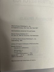 Introductory Combinatorics by Brualdi Richard – 1977 Vintage H/C