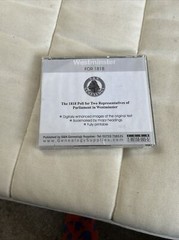 Westminster Poll Book 1818 On CD. Genealogy / Local History