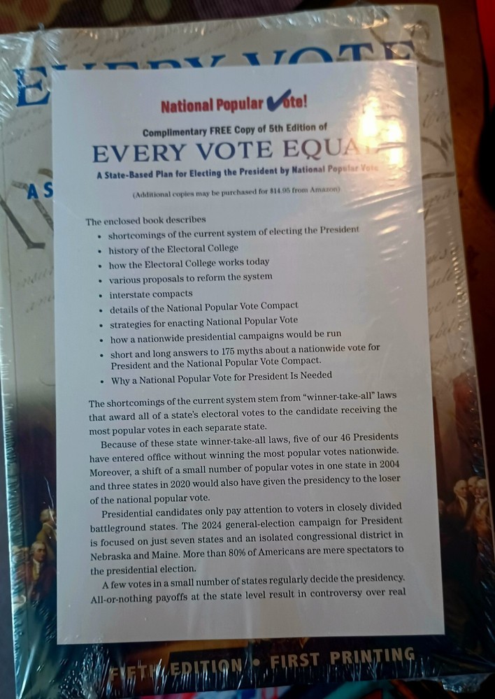 Every Vote Equal 5th Edition : A State-Based Plan for Electing the President by