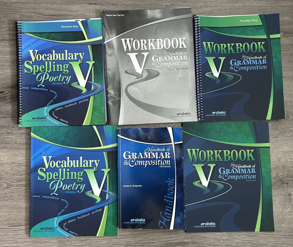 Abeka Vocab Spelling Grammar Composition V 11th Grade 6 Books