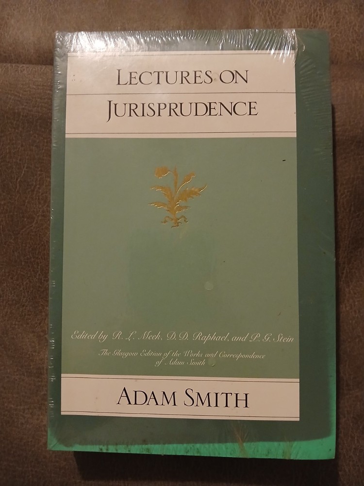 Lectures on Judisprudence Paperback Adam Smith NEW AND SEALED!