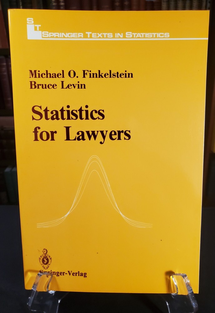 Statistics for Lawyers by Michael O. Finkelstein (English) Paperback 1st Ed 1990