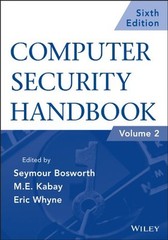 COMPUTER SECURITY HANDBOOK (VOLUME 2) By Seymour Bosworth & Michel E. Kabay Mint