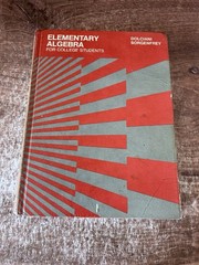 Elementary Algebra For College Students, 1971, Textbook, Dolciani & Sorgenfrey