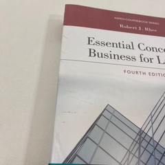 Essential Concepts of Business for Lawyers SEALED Fourth Edition Robert J Rhee