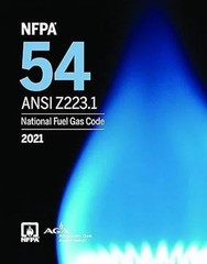 NFPA 54 ANSI Z223.1 National Fuel Gas Code 2021 Paperback