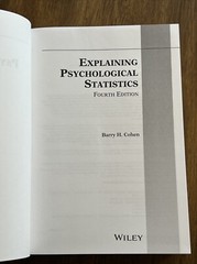 Explaining Psychological Statistics Barry H. Cohen (2013, Hardcover) – Good