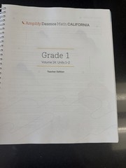 Amplify Desmos Math Grade 1 Teacher Edition Vol 1A California NEW