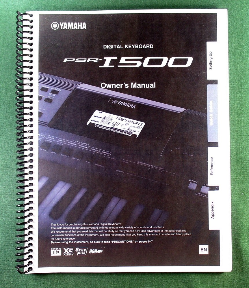 Yamaha PSR-I500 Instruction Manual: 88 Pages & Protective Covers!